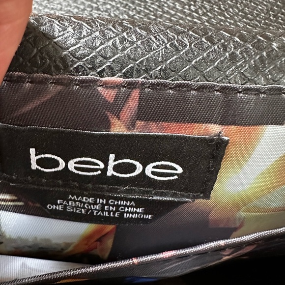 VTG 90s Bebe Signature Clutch Purse Handbag Black Gold Tone Two Compartments. - Picture 11 of 12